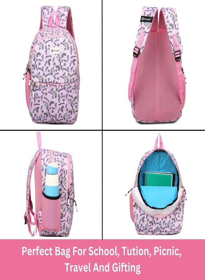 HYDER Kids 20L Zippy Unicorn Backpack Best Stylish Waterproof Lightweight Casual/Picnic/Tuition/School Bag for Children Boys And Girls (Baby Pink) - Image 3